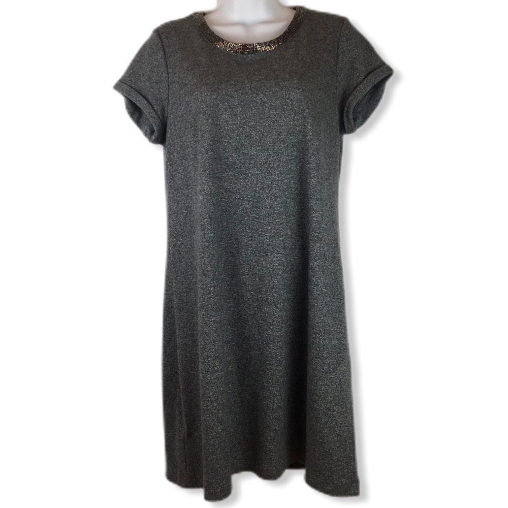 Ann Taylor LOFT Beaded Sweater Shift Dress